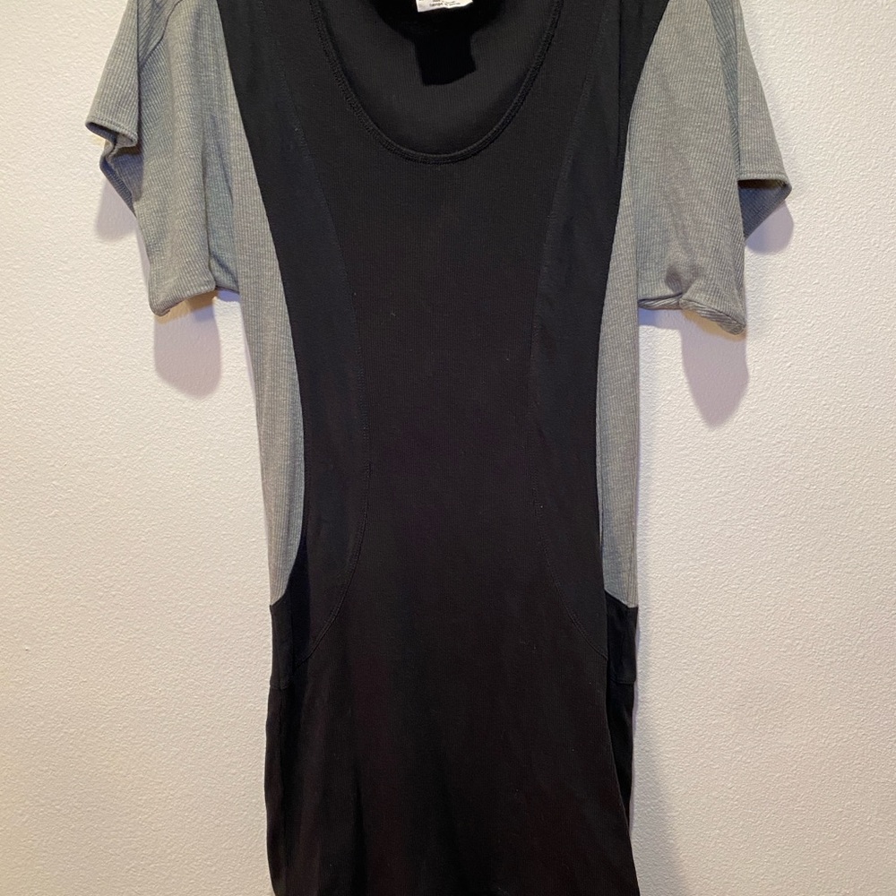 Free People Black Ribbed Dress